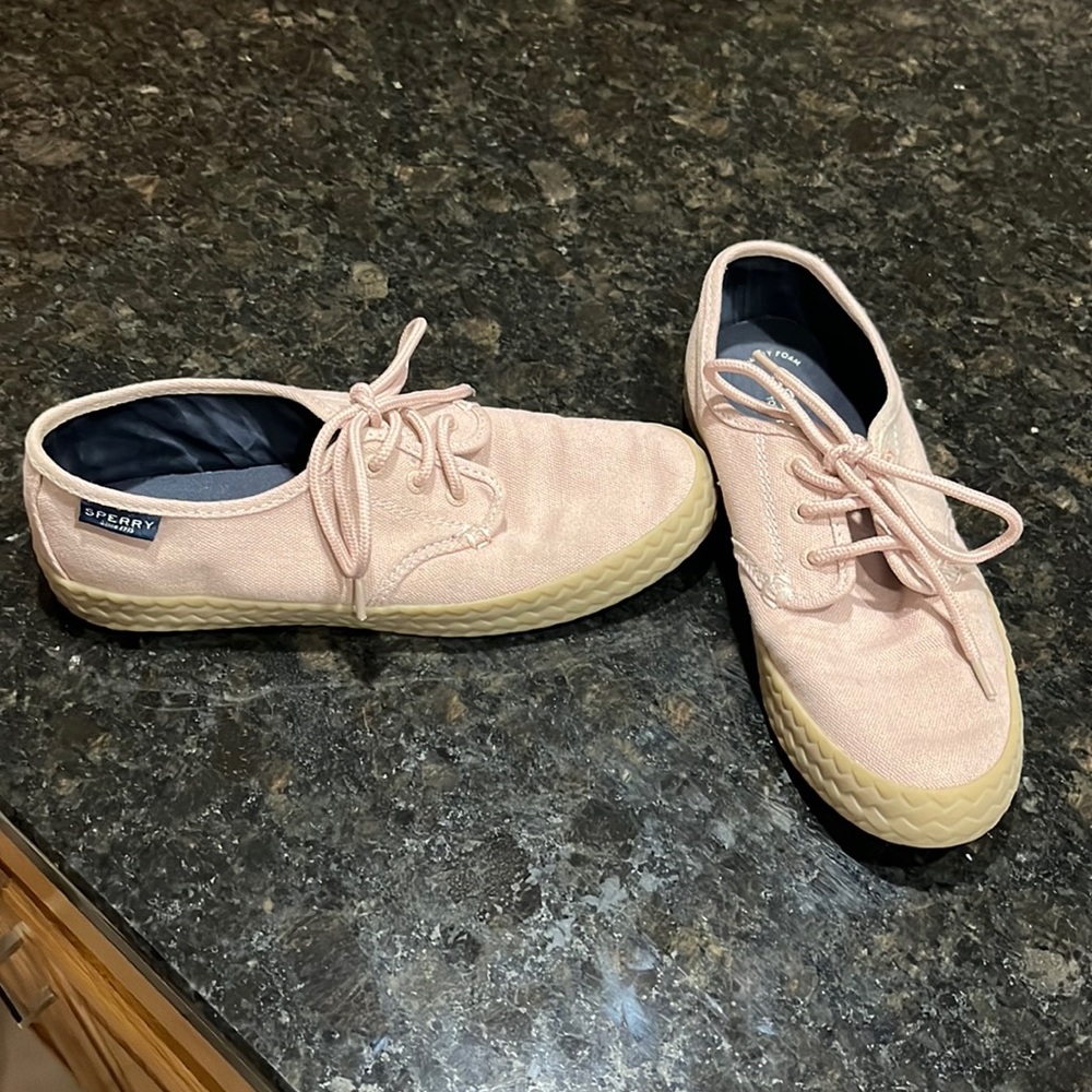 Sperry Topsider, memory, foam, casual shoes, dusty, pink!